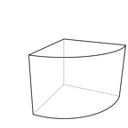 Zylinder Sektor 90°